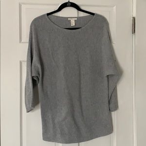 H&M oversized grey sweater with 3/4 length sleeves